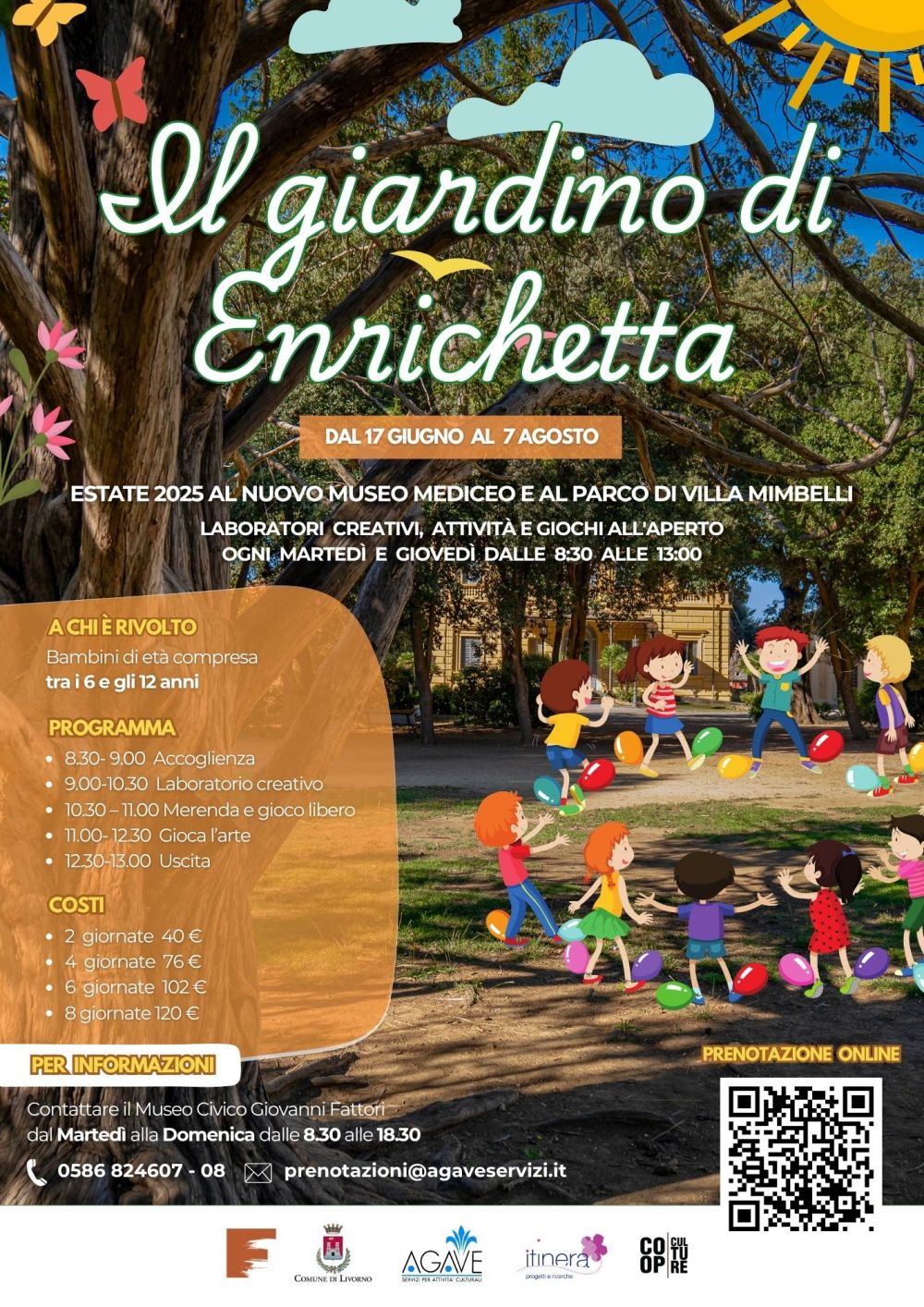 locandina del campus estivo Il Giardino di Enrichetta 2025