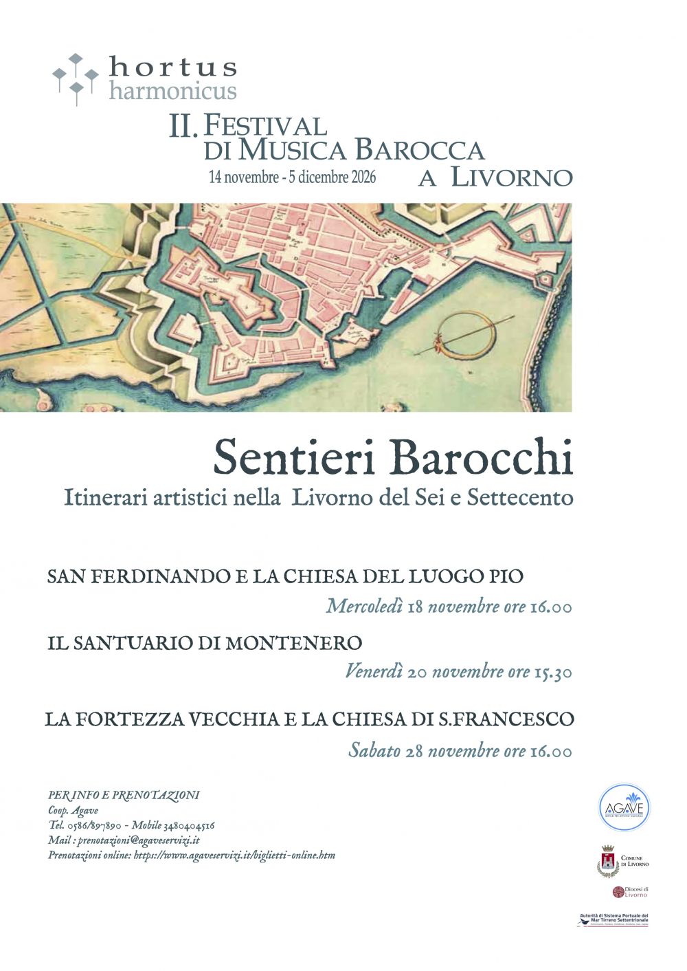 locandina dell'iniziativa sentieri barocchi a Livorno